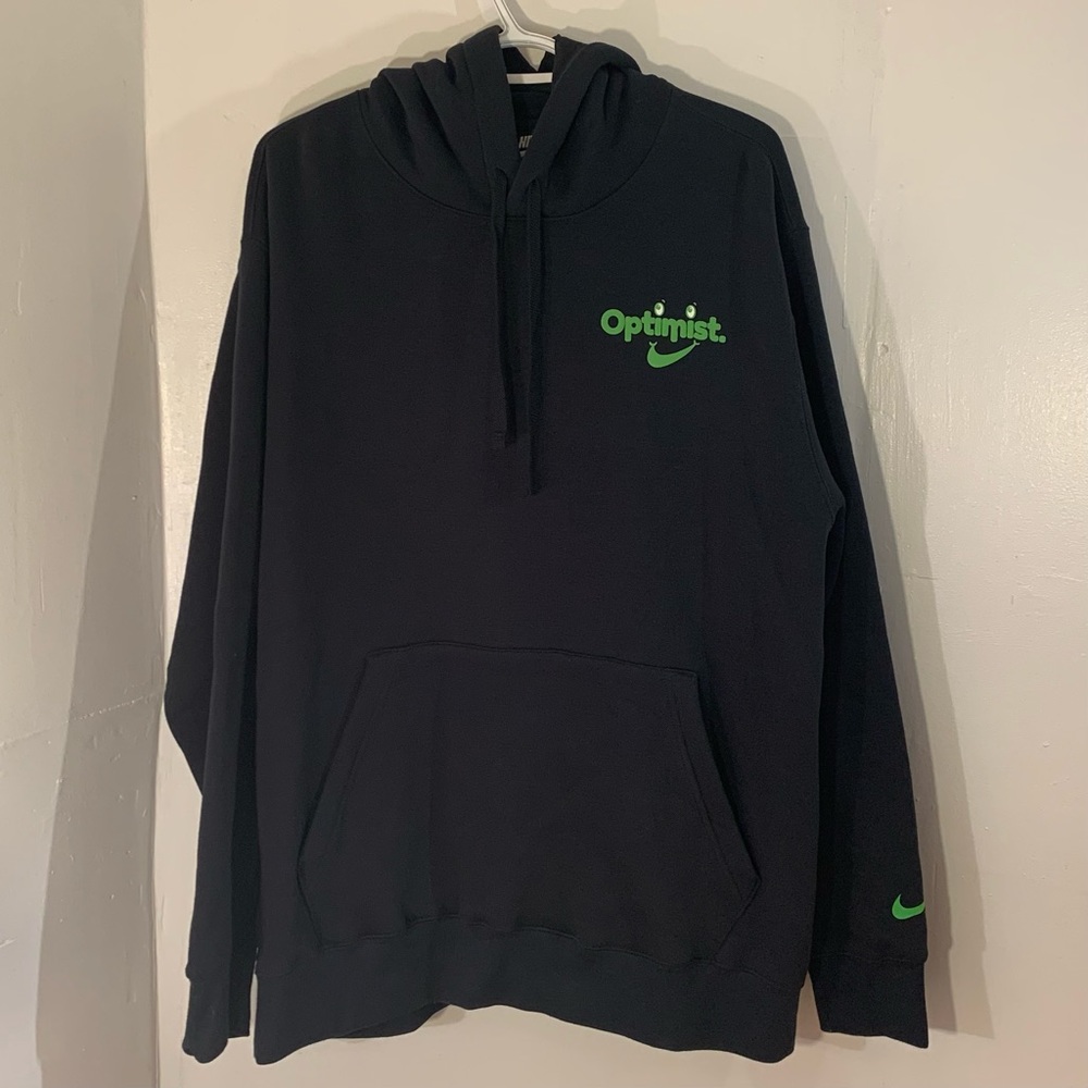 [BRAND NEW] NIKE OPTIMIST STANDARD FIT LONG SLEEVE BLACK HOODIE MENS SIZE XXL